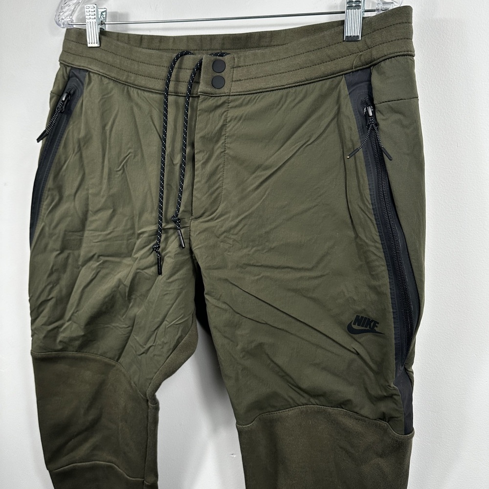 Nike Tech Fleece Joggers Olive Green Tapered Athletic Pants Size Large - Picture 3 of 6